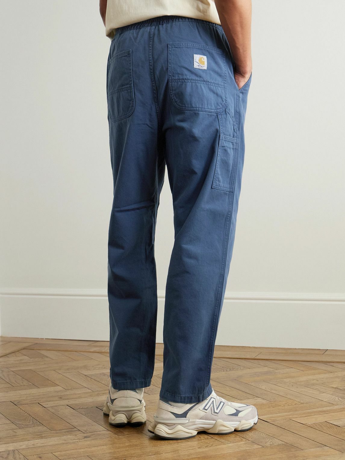 Carhartt WIP - Flint Straight-Leg Garment-Dyed Cotton-Twill Trousers - Blue
