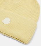 Moncler Logo wool and cashmere beanie