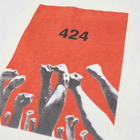 424 Men's Raised Fist T-Shirt in White
