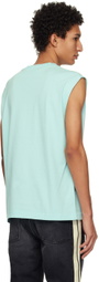 Palm Angels Blue 'I Love PA' Tank Top
