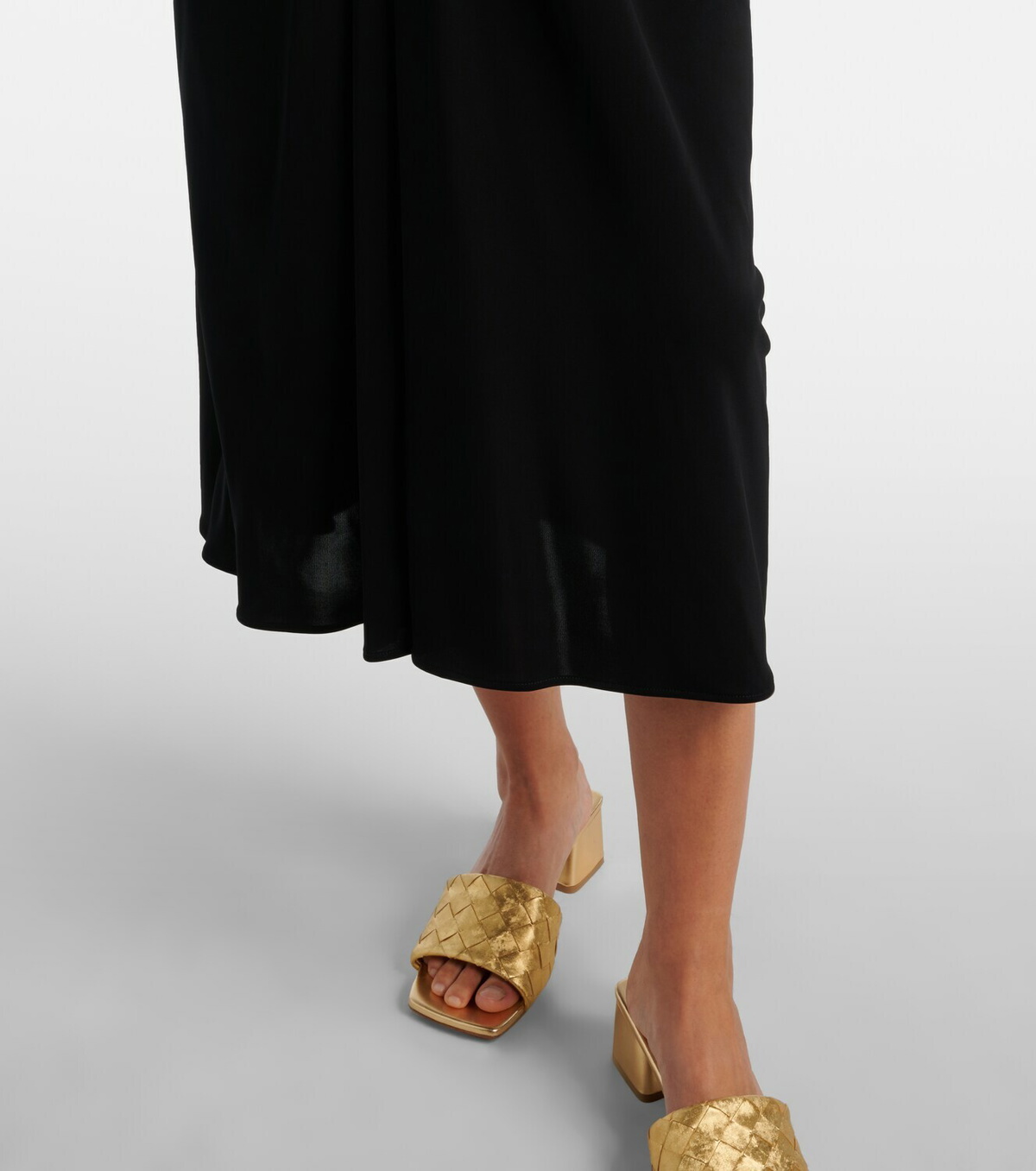 Bottega Veneta Gathered crêpe jersey midi dress