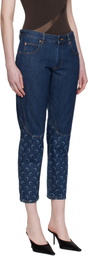 Marine Serre Blue Slim Fit Denim Jeans