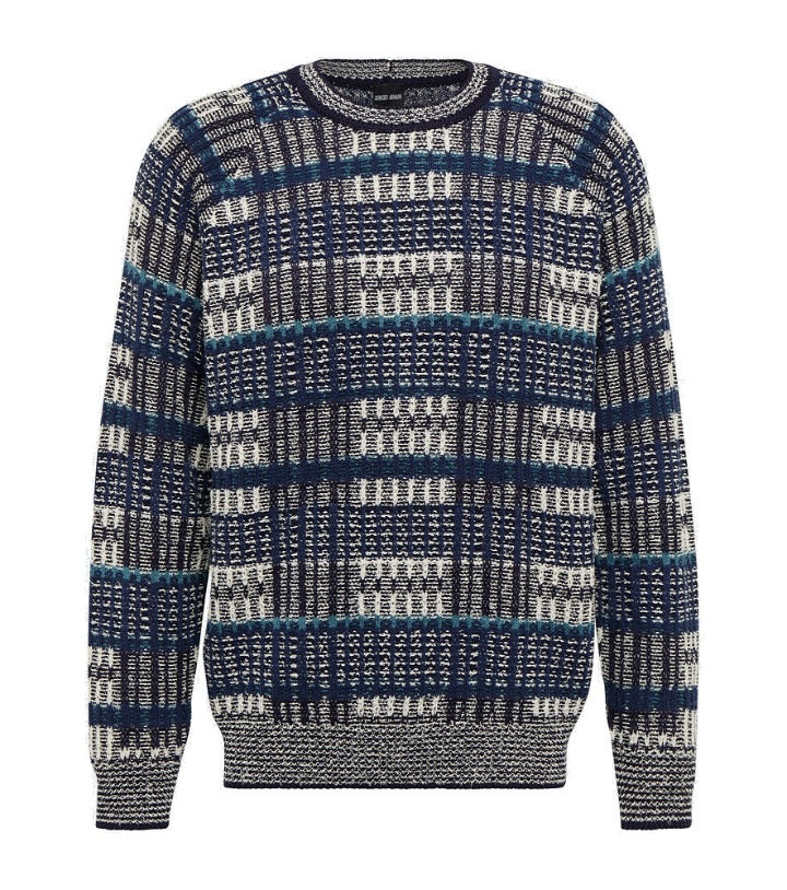 Photo: Giorgio Armani - Checked cotton-blend sweater