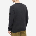 Stone Island Men's Lambswool Crew Knit in Charcoal