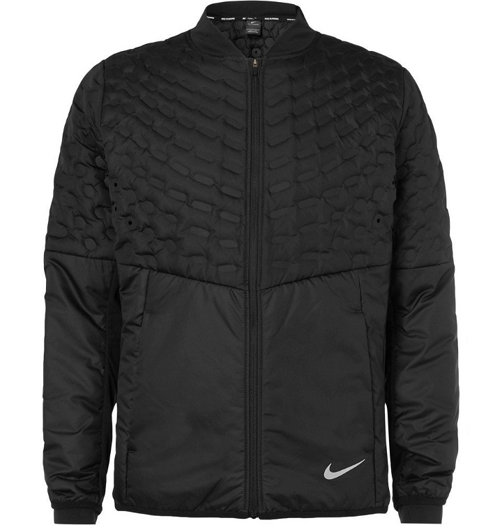 Photo: Nike Running - AeroLoft Perforated Quilted Shell Jacket - Men - Black