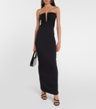 Wolford x N21 ruched strapless maxi dress