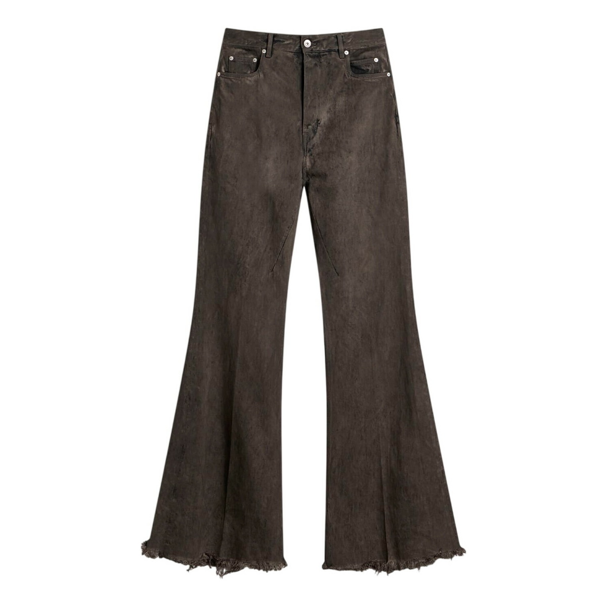 Rick Owens Black & Off-White Bias Bootcut Jeans Rick Owens
