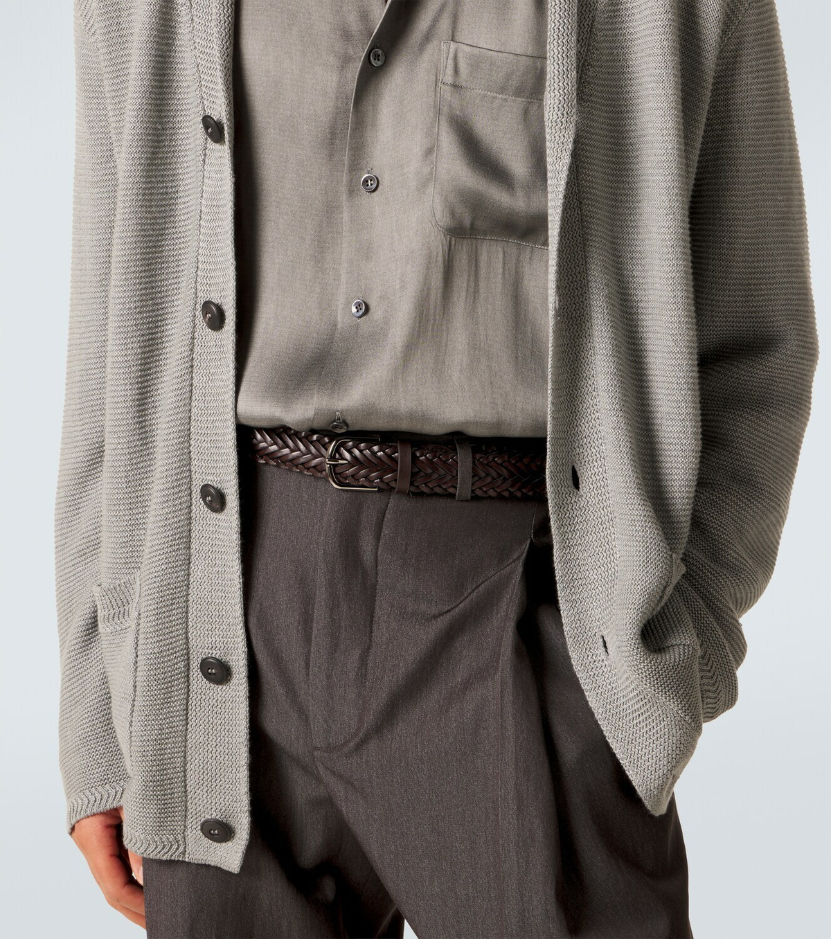 Giorgio Armani Braided leather belt