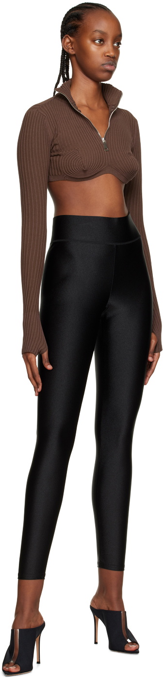 ANDREĀDAMO Brown Spiral Turtleneck