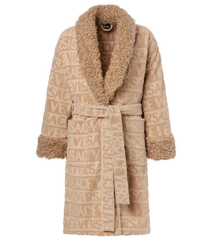 Photo: Versace Home Versace Allover cotton terry bathrobe