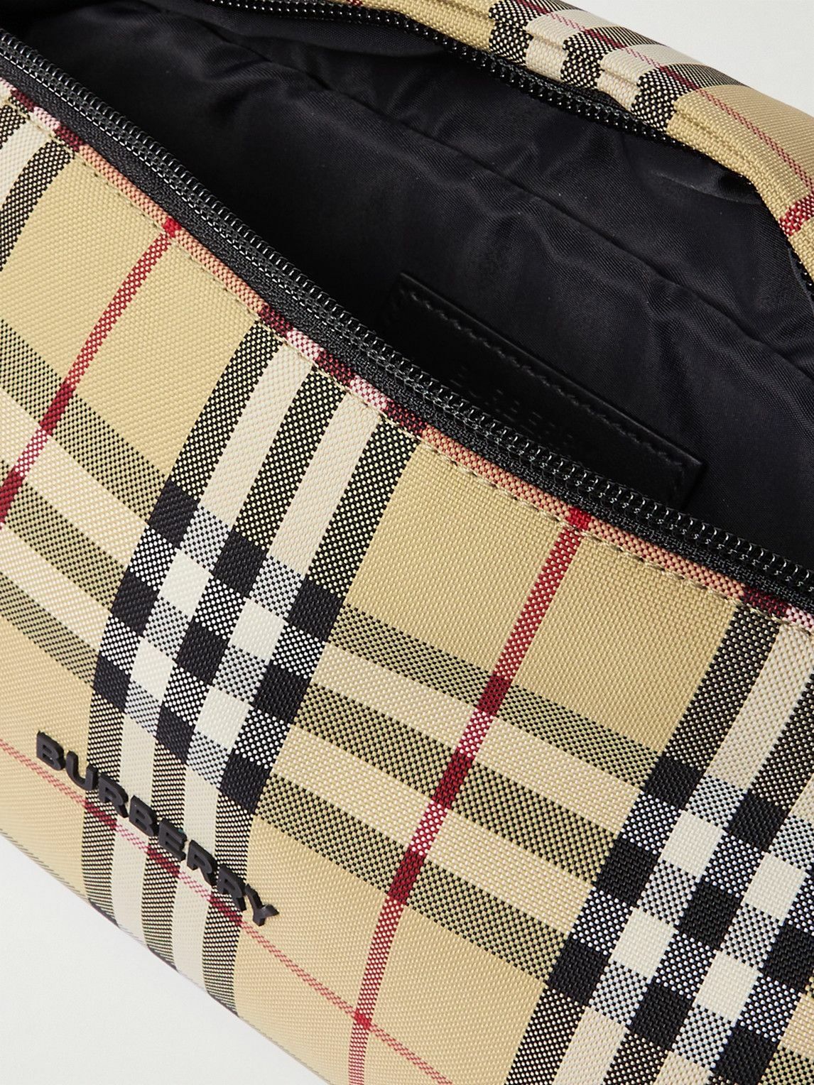 Checked Shell Belt Bag