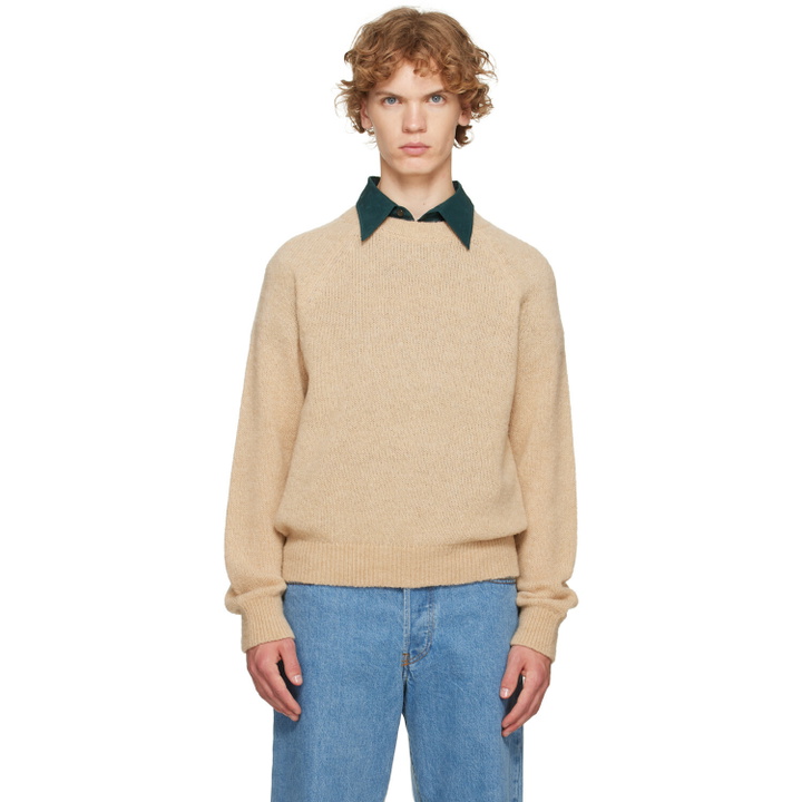 Photo: Dries Van Noten Beige Alpaca Sweater