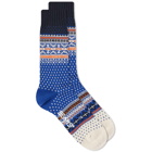 Beams Plus Men's Nordic Sock in Blue Base