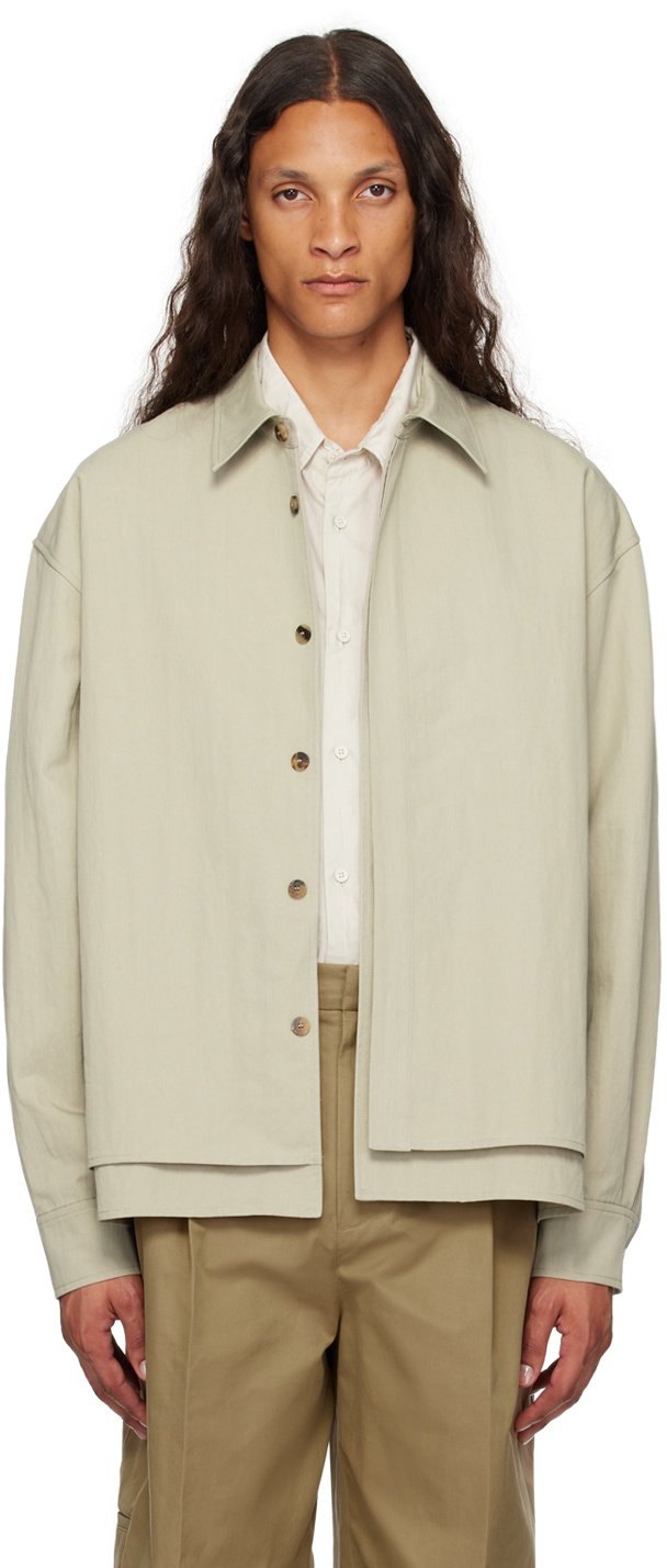 LE17SEPTEMBRE Green Double Layered Shirt LE17SEPTEMBRE