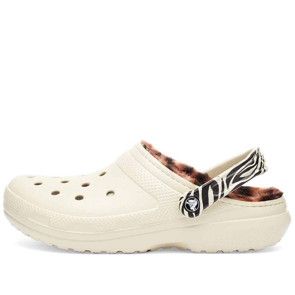 Crocs Women's Classic Lined Animal Remix Clog in Bone/Multi Crocs