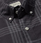 J.Crew - Button-Down Collar Over-Dyed Checked Cotton-Blend Shirt - Men - Black