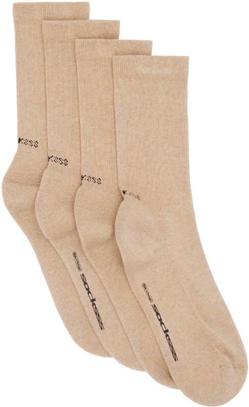 Photo: SOCKSSS Two-Pack Beige Socks