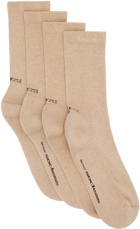 SOCKSSS Two-Pack Beige Socks