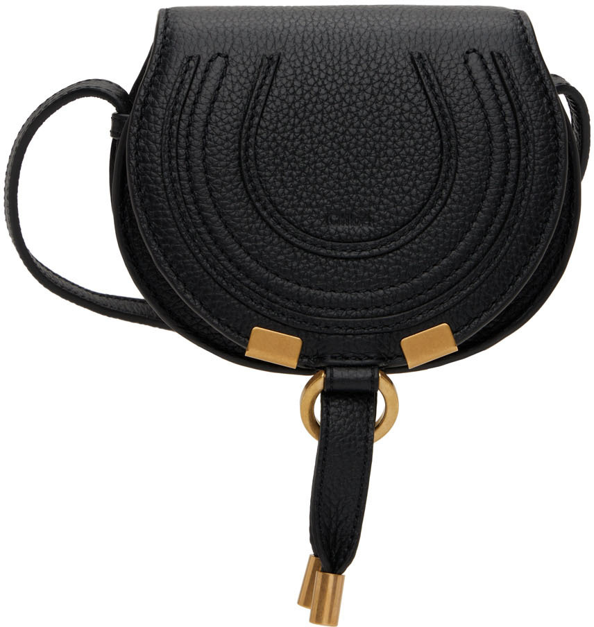 Chloé Black Nano Marcie Saddle Bag