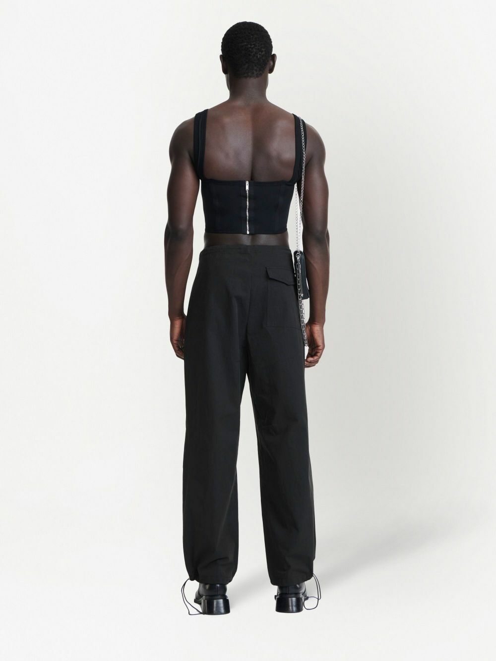 Dion Lee Black Organic Cotton Parachute Trousers