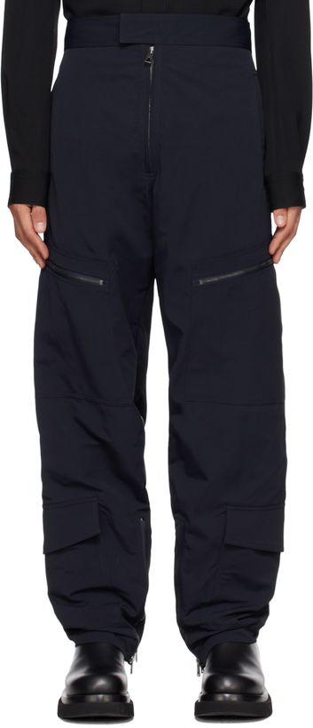 Photo: Bottega Veneta Navy Zip Cargo Pants