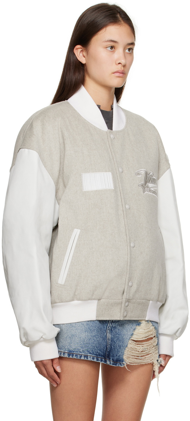 VTMNTS White Appliqué Bomber Jacket