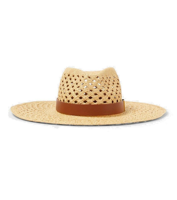 Photo: Valentino VGold raffia-effect Panama hat