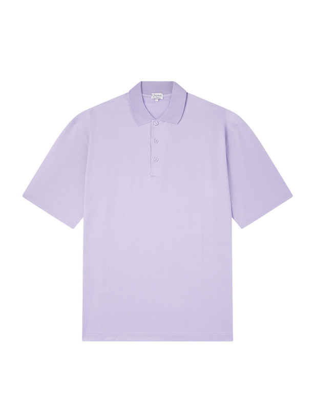 Photo: Charvet - Cotton Polo Shirt - Purple