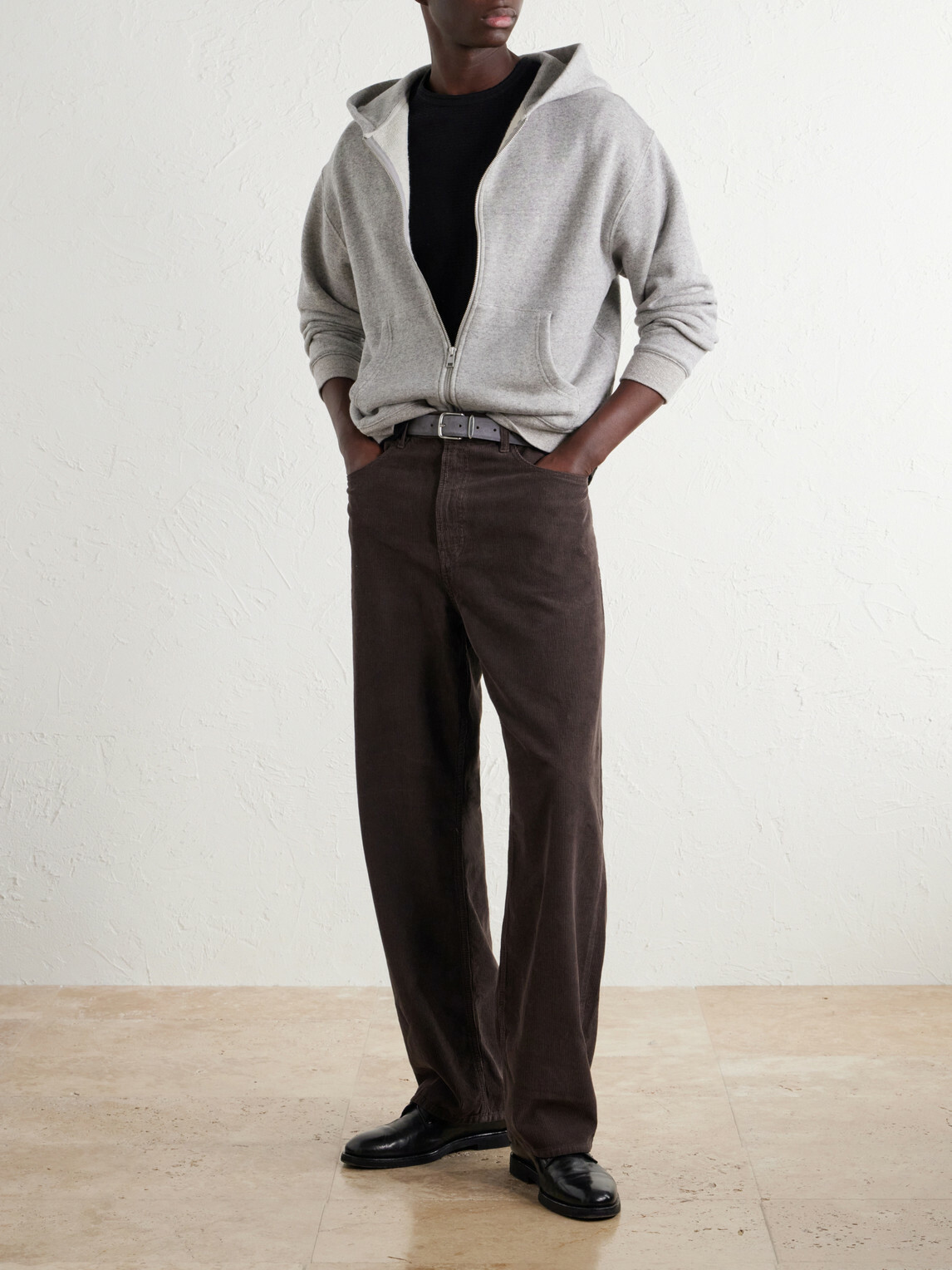FRAME - Cotton-Jersey Zip-Up Hoodie - Gray