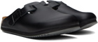 Birkenstock Black Regular Boston Super Grip Loafers