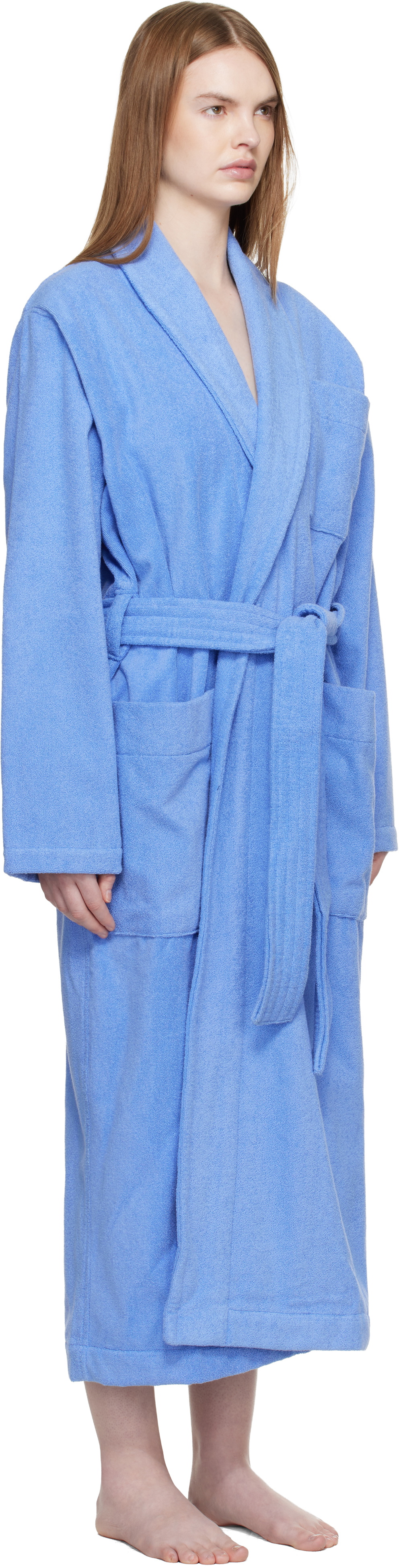 Tekla Blue Terry Classic Bathrobe
