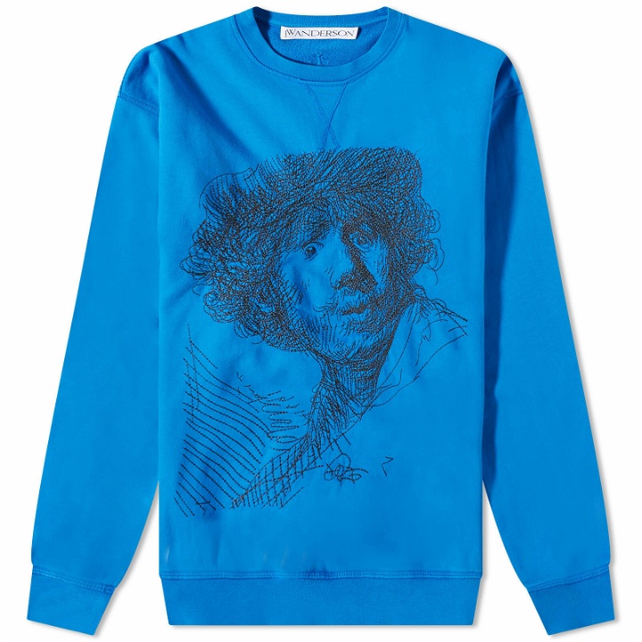 Photo: JW Anderson Men's Rembrandt Embroidered Sweat in Blue