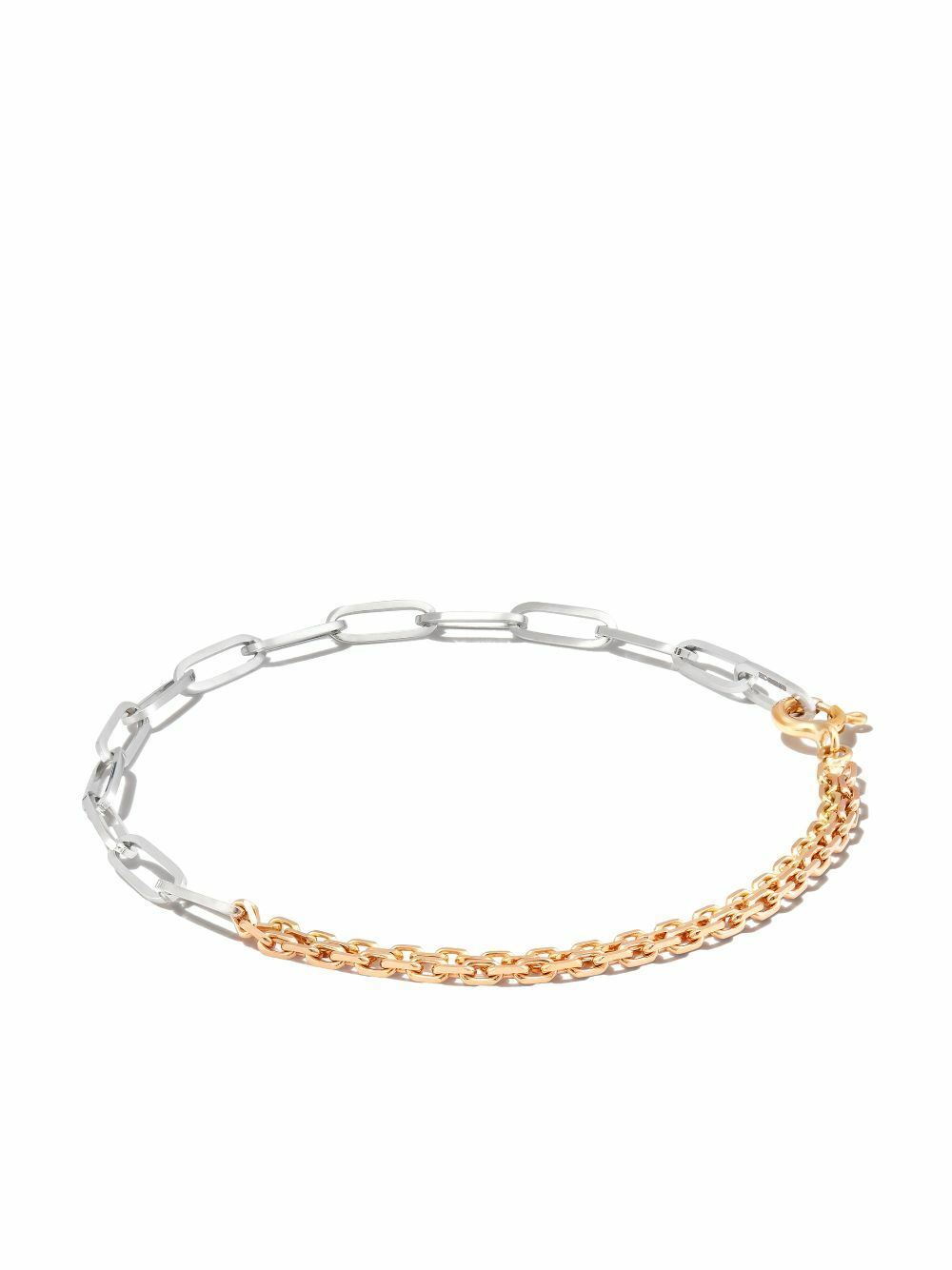 Yvonne Léon 18K Yellow And White Gold Solitaire Chain Bracelet