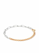 Yvonne Léon 18K Yellow And White Gold Solitaire Chain Bracelet