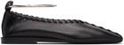 Jil Sander Black Ring Ballerina Flats