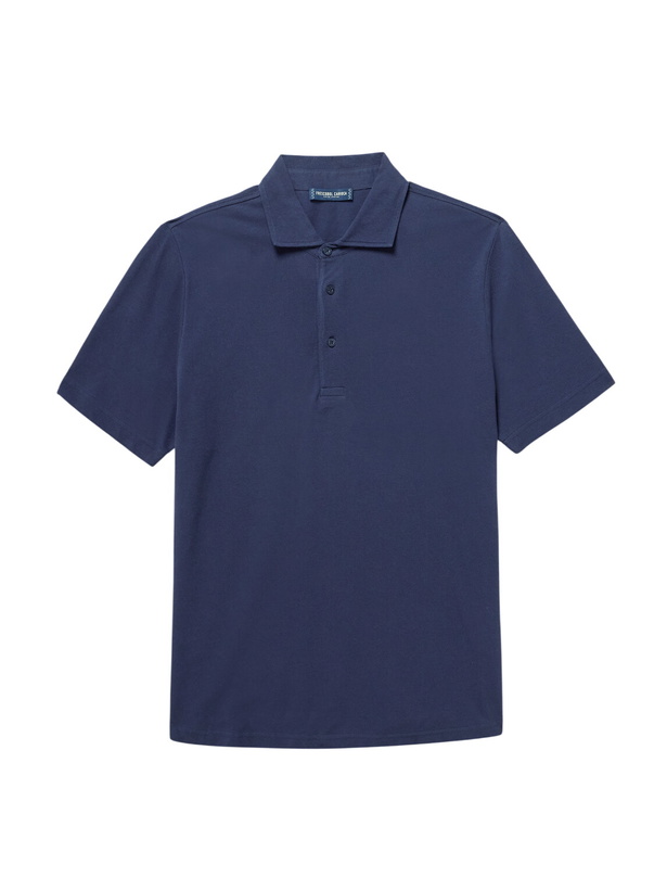 Photo: Frescobol Carioca - Luca Cotton Polo Shirt - Blue