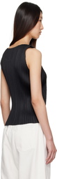 PLEATS PLEASE ISSEY MIYAKE Black Basics Tank Top