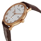 Blancpain Villeret Silver Dial 18kt Rose Gold Brown Leather Mens Watch 6606-3642-55B
