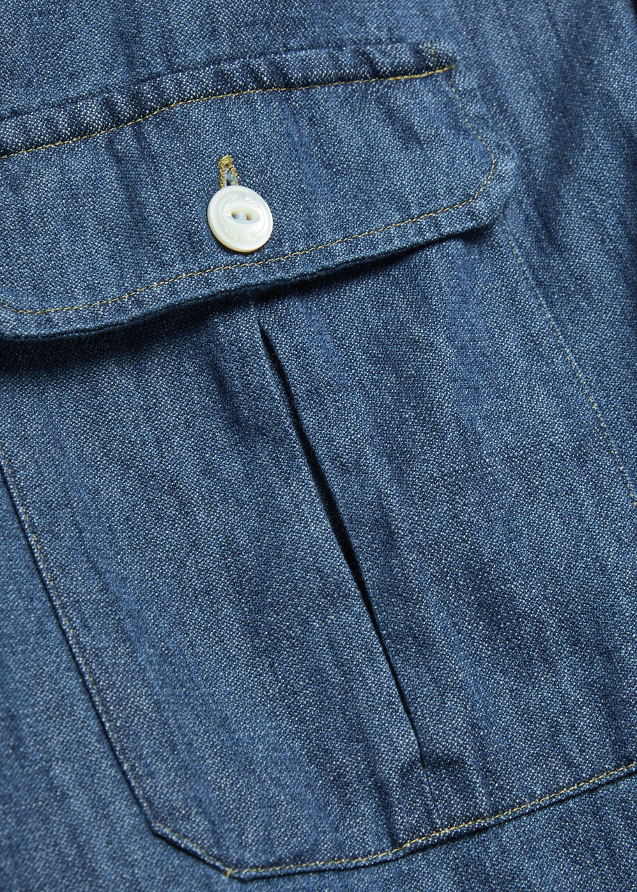 Drake's Chambray Shirt Denim