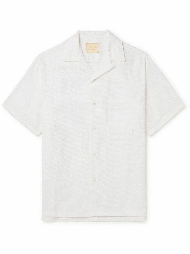 Photo: Portuguese Flannel - Convertible-Collar Cotton-Piqué Shirt - White
