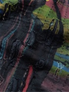 Givenchy - Josh Smith Distressed Printed Denim Jacket - Black