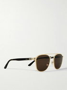 Cartier Eyewear - Aviator-Style Gold-and Silver-Tone and Tortoiseshell Acetate Sunglasses