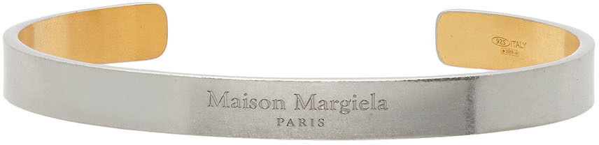 Maison Margiela Silver Palladio Logo Bracelet Maison Margiela
