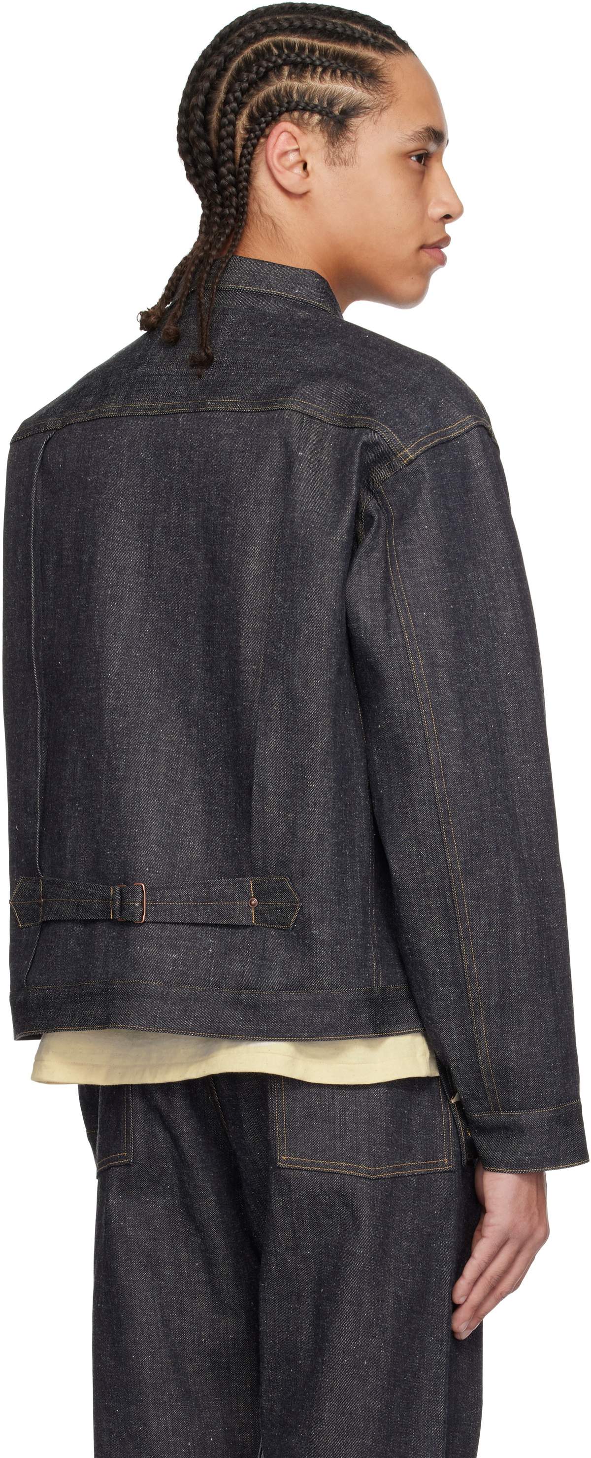 Taiga Takahashi Navy Lot. 714 Side Panel Denim Jacket Taiga Takahashi