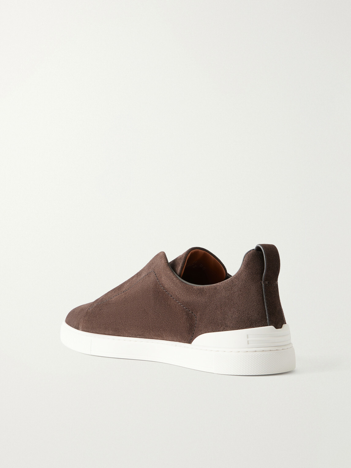 Zegna - Triple Stitch™ Suede Slip-On Sneakers - Brown