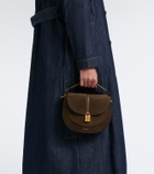 DeMellier Siena Saddle Small suede crossbody bag