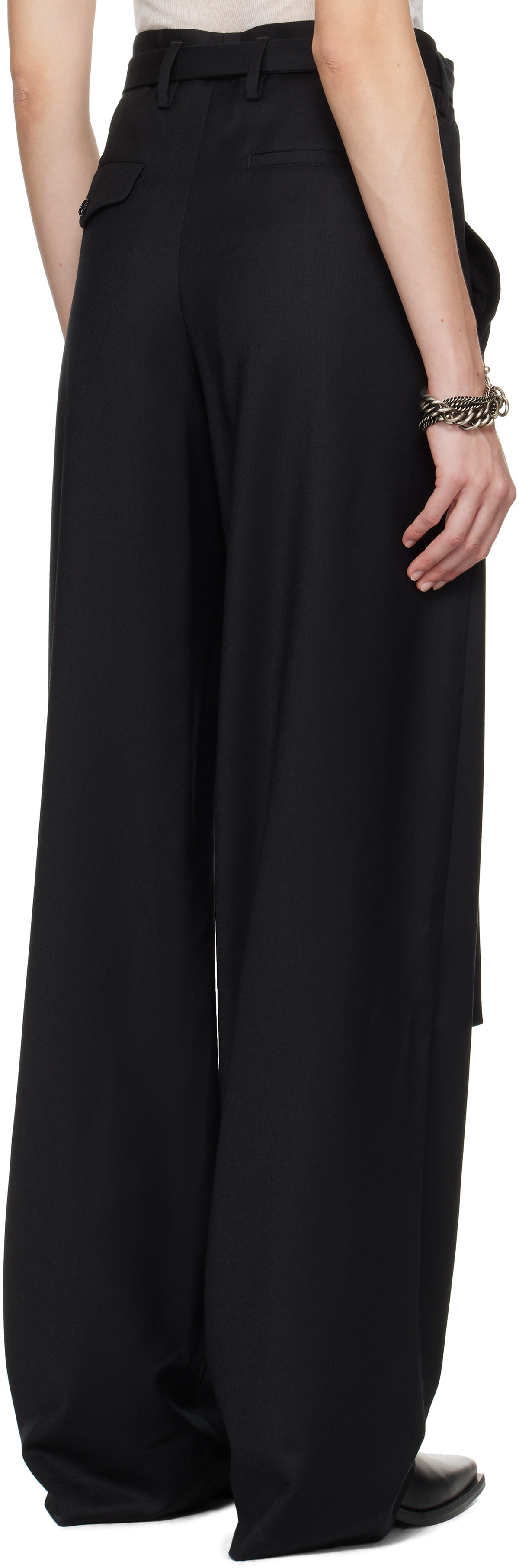 Ann Demeulemeester Black Linna High-Comfort Trousers