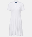 Polo Ralph Lauren Cable-knit cotton-blend polo dress