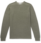 Incotex - Slim-Fit Reversible Cotton-Blend Sweater - Gray green