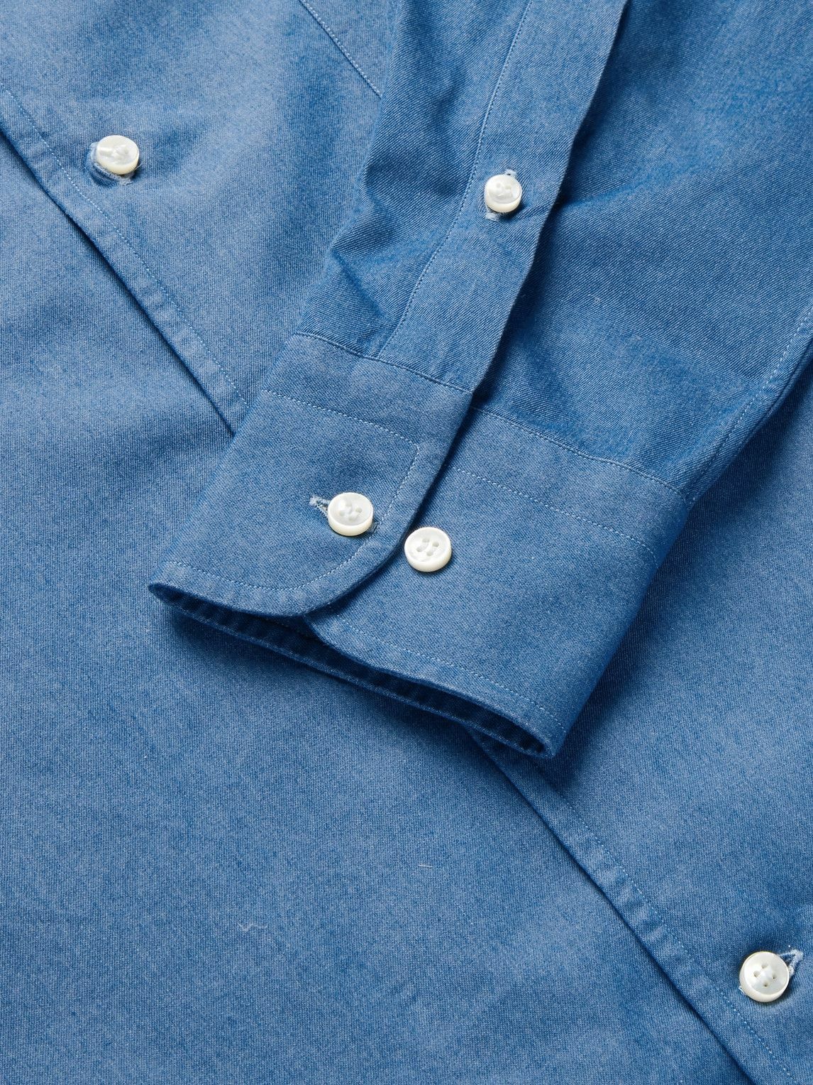 Loro Piana - André Cotton-Chambray Shirt - Blue